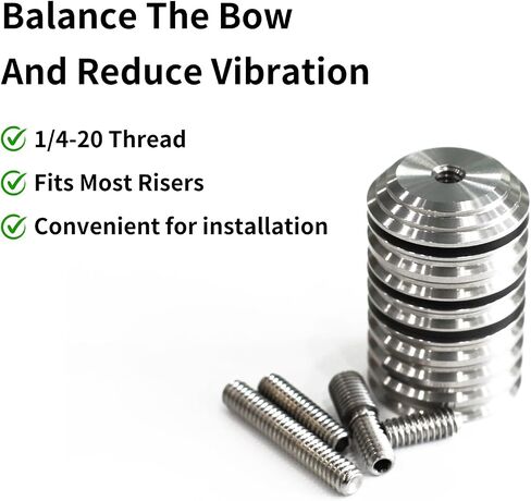 DEERACE Stainless Steel Bow Stabilizer Weight Kit - Balance Bar Archery Stabilizers for Recurve & Compound Bow Hunting in Saudi Arabia