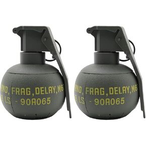 M67 Airsoft Grenade Toys 2Pcs Tactical Grenades Plastic CS Battle Game Toy with Pull Ring for Age 14+ (Green) in Saudi Arabia