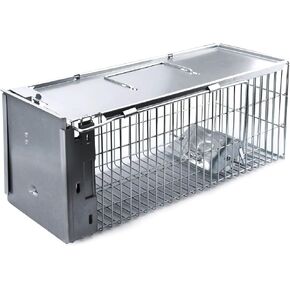 Faicuk Large Collapsible Humane Live Animal Cage Trap for Raccoon, Opossum, Stray Cat, Rabbit, Groundhog and Armadillo 32 x 11 x 13 Inch in Saudi Arabia