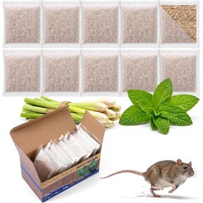 10 Pack Mouse Pouches, Lemongrass & Peppermint Oil | Pest Control Aid Mouse Pouches for Car/RV/Boat/Garage/Shed/Cabin, for Use Against Mice Nesting & Air Freshener in Saudi Arabia