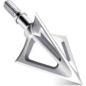 6-Pack 420 Stainless Steel Fixed Blade Broadheads 100 Grain 1-1/8" Cut Premium Solid Arrow Tip for Archery Hunting for Crossbow and Compound Bow in Saudi Arabia