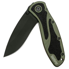 Kershaw Blur Pocket Knife, Olive and Black, 3.4 Inch Recurve Blade | EDC with Assisted Opening, USA Made, Reversible Pocketclip, Everyday Carry for Men and Women in Saudi Arabia
