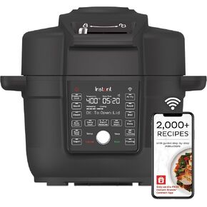 Instant Pot Duo Crisp Ultimate Lid,13-in-1 Air Fryer&Pressure Cooker Combo, Sauté, Slow Cook, Bake, Steam, Warm, Roast, Dehydrate, Sous Vide&Proof, App With Over 800 Recipes,1500 watts,6.5 Quart,Black in Saudi Arabia