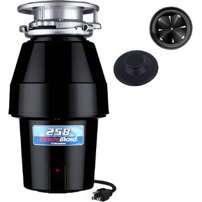 Waste Maid Garbage Disposal, Anti-Jam, Continuous Feed, 1/2 HP Economy | Anti-Jam Stainless Steel Food Waste Grinding System, Quiet Continuous Feed, Easy 3-Bolt Mount, 8-Yr Warranty 10-US-WM-058-3B in Saudi Arabia