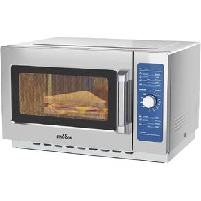 CROSSON Commercial Microwave Oven Countertop with Dial Controls,1.2Cu Ft,Stainless Steel,7 Cooking Presets,1000w with 5 Power Levels,Easy to Use and Clean for Restaurants|Office|Home Kitchen in Saudi Arabia
