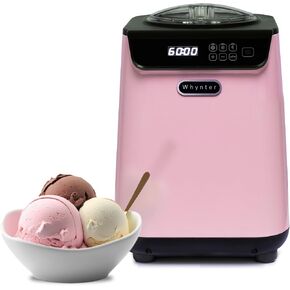 Whynter Ice Cream Maker Machine Automatic 2.1 Qt. Upright with Built-In Compressor, LCD Digital Display & Timer, No Pre-Freezing, ICM-201SB, Stainless Steel in Saudi Arabia