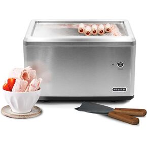 Whynter Ice Cream Maker 2.1 Qt Automatic, Built-In Compressor, ICM-200LS | Built In Compressor, No Pre Freezing Needed, LCD Display and Timer, Fresh Homemade Frozen Treats, Trusted Whynter Quality in Saudi Arabia