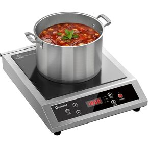 Stainless Steel Induction Cooktop, Professional-Grade Portable Burner 1800W | Precise Temperature Control, 10-Hour Timer, Powerful Countertop Hot Plate for Home, Camping & RV in Saudi Arabia