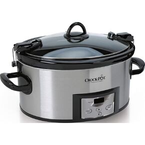 Crock-Pot 6 Quart Cook & Carry Programmable Slow Cooker with Digital Timer Stainless Steel (CPSCVC60LL-S) pack of 1 in Saudi Arabia
