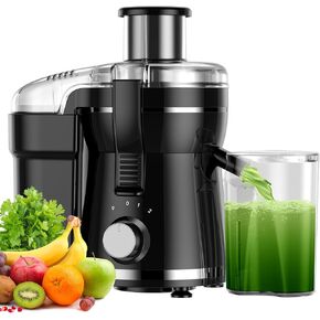 Juicer Machine, 500W Centrifugal Juicer Extractor, 3" Wide Feed Chute for Fruit Vegetable, Juice Maker with 3-Speed Setting, High Yield Juicer Included Cleaning Brush for Easy to Clean in Kuwait