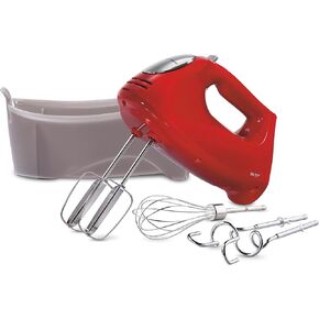 Hamilton Beach 6-Speed Electric Hand Mixer With QuickBurst and Bowl Rest | 275 Watt Motor | Traditional Beaters | Whisk | Dough Hooks | Snap-On Storage Case | Red | 62633G in Saudi Arabia