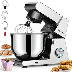 6.5QT Tilt-Head Stand Mixer, Heavy Duty Pro 10-Speed Electric Mixer, Stainless Steel Cladding & Bowl with Dough Hook, Wire Whisk and Flat Beater for Home Baking, Bread, Cake, Pizza Dough in Saudi Arabia