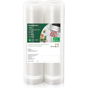 Bonsenkitchen Vacuum Sealer Rolls bags, 3 Rolls 11"x 20'+ 3 Rolls 8"x 20' | 6 Pack, Commercial Grade, Durable, BPA-Free, Custom-Size Vacuum Sealer Bags for Dry/Moist Food Storage and Sous Vide, VB3211 in Kuwait