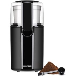 SHARDOR Coffee Grinder Electric, Spice, Herb, Grinder for Coffee Bean Spices and Seeds with 2 Removable Stainless Steel Bowls, Black in Saudi Arabia