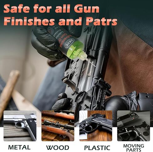 Keze Gun Cleaning Kit 9mm,.22,.357,.38,.45 with Gun Oil 1 oz. & CLP Cleaner Lubricant 2 oz. Handgun Shotgun Rifle and Pistol Cleaning Kits with Caliber Brass Brush and Brass Jag Adapter Portable Case in Saudi Arabia