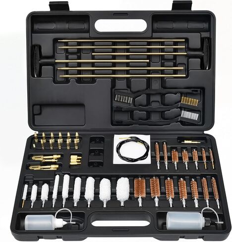 GLORYFIRE Universal Gun Cleaning Kit with Jags and Rods for All Caliber | Gun Brushes, Cotton Mops, Pistol Cleaning Kit for Hunting and Shooting, Hunting Gear Gun Accessories for Men in Saudi Arabia