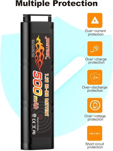 NASTIMA 2/3N 6S 7.2V 500mAh Ni-MH Airsoft Battery for CM030 CM121 | for CM122, GF13, Marui 18C, P8, M93R AEP AEG M81, M84 & TM AEP Airsoft Guns Toy in Kuwait