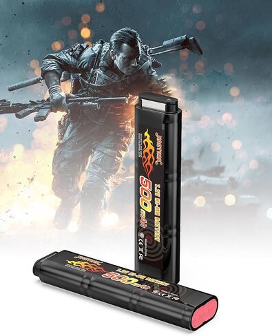 NASTIMA 2/3N 6S 7.2V 500mAh Ni-MH Airsoft Battery for CM030 CM121 | for CM122, GF13, Marui 18C, P8, M93R AEP AEG M81, M84 & TM AEP Airsoft Guns Toy in Kuwait