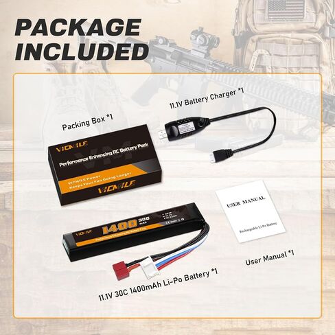 3S Airsoft Battery 30C 11.1V 1400mAh Dean-Style T Plug with 11.1V USB Charger Fit for Most Airsoft Model Guns Gel Water Bead Blaster in Saudi Arabia