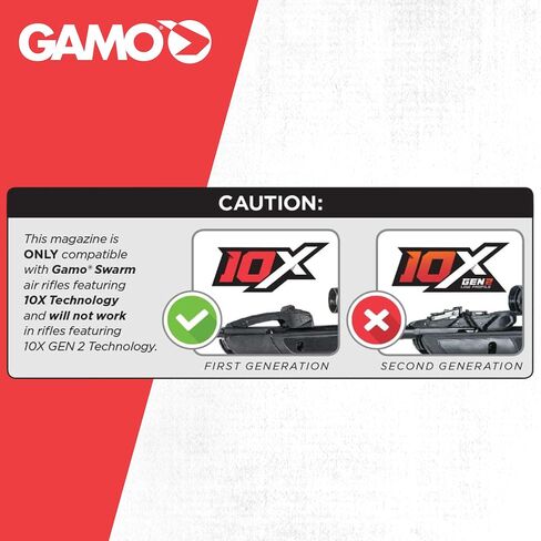 مجلة Gamo Swarm Quick-Shot - .177 كال - متعدد اللقطات | مؤشر اللقطة اليسرى - مؤشر اللقطة الفارغة - قاعدة بوليمر عالية التأثير in Kuwait