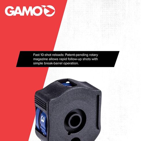مجلة Gamo Swarm Quick-Shot - .177 كال - متعدد اللقطات | مؤشر اللقطة اليسرى - مؤشر اللقطة الفارغة - قاعدة بوليمر عالية التأثير in Kuwait