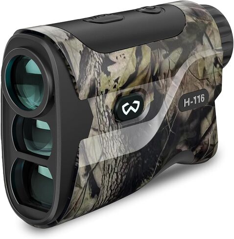 WOSPORTS Hunting Rangefinder, Range Finder for Hunter with Bow Hunting Mode/Distance/Angle/Speed/Scan Multi Functional, 6X Magnification, 1200/1500 Yards in Saudi Arabia