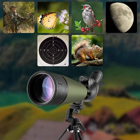 Gosky Updated 20-60x80 Spotting Scope with Tripod, Carrying Bag - BAK4 Angled Scope for Target Shooting Hunting Bird Watching Wildlife Scenery (Phone Mount+SLR Mount Compatible with Canon) 1 in Saudi Arabia