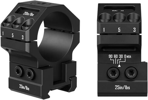 DISCOVERYOPT 34mm 7075 Aluminum Rifle Scope Rings, 0-90 MOA Adjustable Angle, 1.35" High Profile Picatinny Precision Mounts for PRS Long Range Shooting in Saudi Arabia