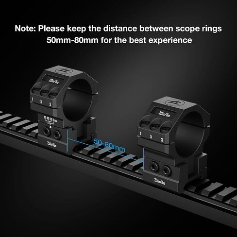 DISCOVERYOPT 34mm 7075 Aluminum Rifle Scope Rings, 0-90 MOA Adjustable Angle, 1.35" High Profile Picatinny Precision Mounts for PRS Long Range Shooting in Saudi Arabia