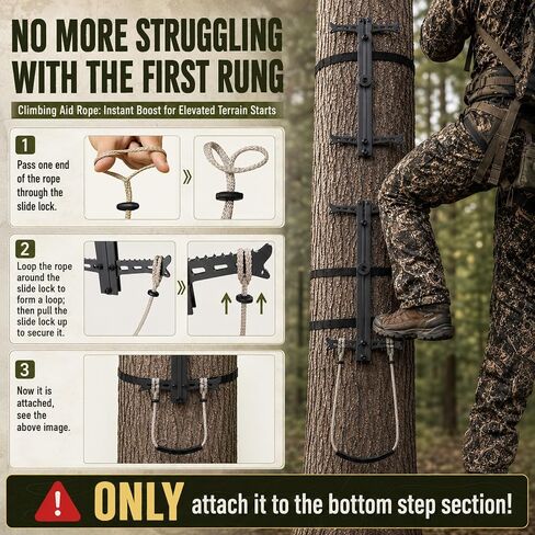 4 Pack Climbing Sticks with 1 Step Aider, 20" Ladder for Hunting | 300 LB Load Capacity Climbing Ladder Saddle Hunting Steps for Tree Stands, Hang On Tree Stand, Saddle Hunting Kit Accessories in Saudi Arabia