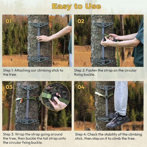 Climbing Sticks, Non-Slip Tree Step Tree Climbing Sticks for Hunting, Lightweight Aluminum Hunting Climbing Steps, Climbing Stick for Tree Stand in Saudi Arabia