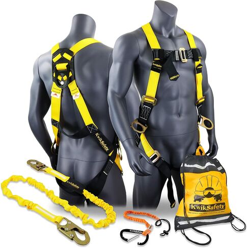 KwikSafety - Fall Protection Safety Harness - Construction & Roofing Fall Arrest Safety Harnesses - ANSI OSHA Compliant in Saudi Arabia
