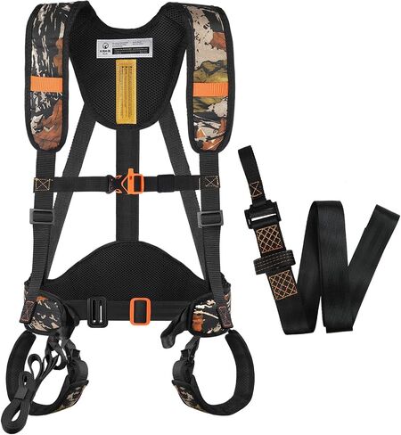 Tree Stand Harness, Hunter Safety System with Whistle Aid, Adjustable Lightweight Hunting Harness for Hunting M/L/XL in Saudi Arabia