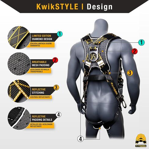 KwikSafety THUNDER DiamondBACK Safety Harness + TSUNAMI 25ft Vertical Lifeline in Saudi Arabia