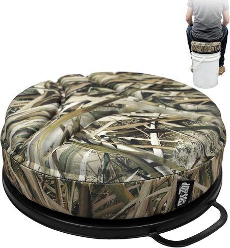 5 Gallon Bucket Seat, Waterproof 360°Swivel Bucket Lid Seat with 3" Thick Seat Foam Cushion, Silent Bucket Seats for Duck Dove Hunting, Ice Fishing, Baseball, Camping, Gardening, Auto Repair in Saudi Arabia