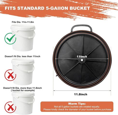 5 Gallon Bucket Seat, Waterproof 360°Swivel Bucket Lid Seat with 3" Thick Seat Foam Cushion, Silent Bucket Seats for Duck Dove Hunting, Ice Fishing, Baseball, Camping, Gardening, Auto Repair in Saudi Arabia