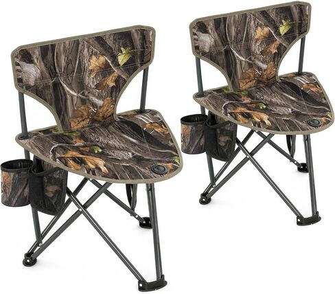 ALPHA CAMP Tripod Hunting Chair for Blinds for Hunting Camping Fishing | 2 Pack Hunting Blind Chairs Waterproof Hunting Seat with Backrest Oversized for Hunting Camping Fishing Supports 230 LBS in Saudi Arabia