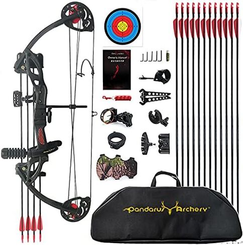 Compound Bow Archery for Youth and Beginner, Right Handed,19"-28" Draw Length,15-29 Lbs Draw Weight, 260 fps in Saudi Arabia