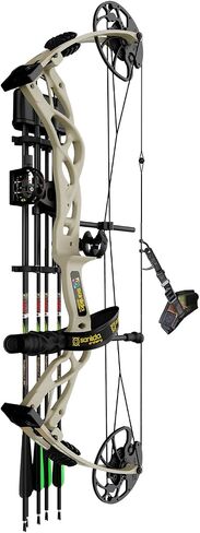 Sanlida Dragon X9 Ready to Hunt Compound Bow Kit for Adults, Archery Hunting Bow Package with 12 Carbon Arrows, Adjustable up to 70 lbs, No Bow Press Needed, Right Hand Only in Saudi Arabia