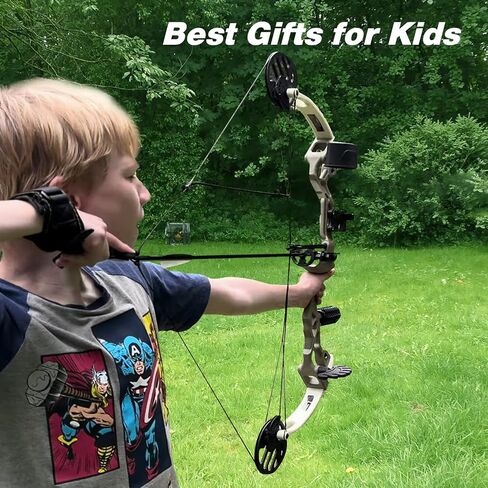 Sanlida Archery Dragon X6 Compound Bow Kit for Youth, Kids & Beginners, Bow and Arrows Set, 19"-28" Draw Length, 15-30 LBS Draw Weight, RH Only in Saudi Arabia