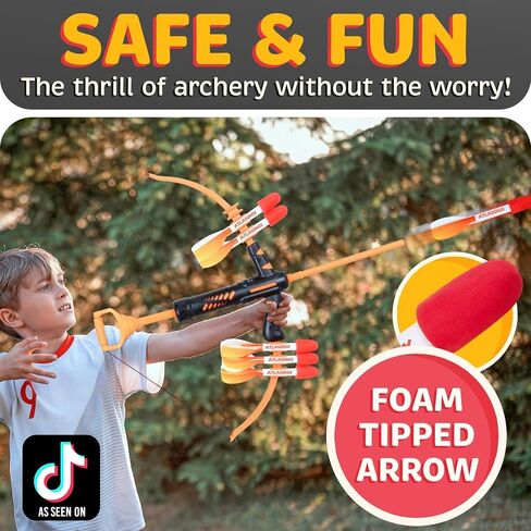 Atlasonix Bow and Arrow - Bow and Arrow for Kids | Outdoor Archery Shooting Toy for Boys and Girls Ages 4-12, Fun Outdoor Games for Boys Age 8-12 Birthday in Saudi Arabia