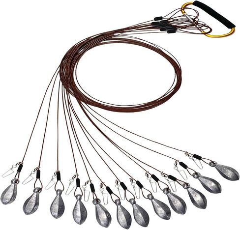 Texas Duck Decoy Rigs Weights Tangle Free Duck Hunting Decoy Rigs with A Large Gold Padded Carabiner, Waterfowl Decoy Rigs Anchors for Duck Hunting 12pack in Saudi Arabia