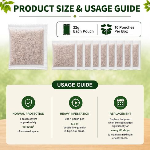 10 Pack Mouse Pouches, Lemongrass & Peppermint Oil | Pest Control Aid Mouse Pouches for Car/RV/Boat/Garage/Shed/Cabin, for Use Against Mice Nesting & Air Freshener in Saudi Arabia