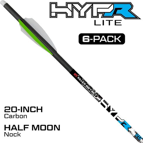 Killer Instinct Crossbows Hypr Lite 20' Crossbow Bolts (6-Pack) | 003-inch for maximum consistency in Kuwait