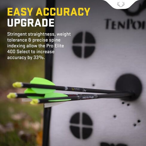 TenPoint Pro Elite 400 Select Arrow - 20-inch, Pack of 6 - Premiere Design for Increased Accuracy on Railed Crossbows | 20-inch, Pack of 6, Premiere Design for Increased Accuracy on Railed in Saudi Arabia