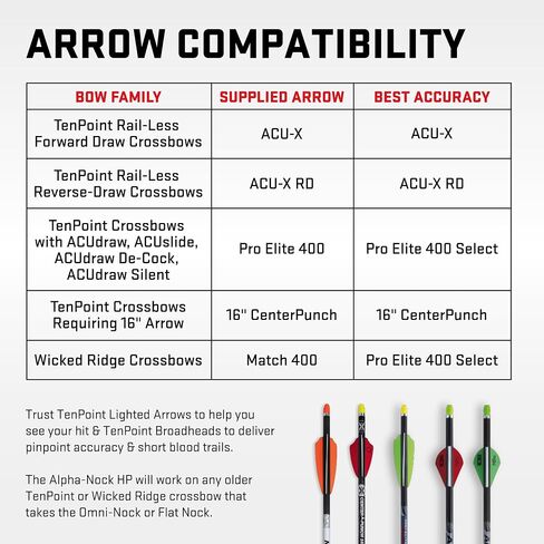 TenPoint Pro Elite 400 Select Arrow - 20-inch, Pack of 6 - Premiere Design for Increased Accuracy on Railed Crossbows | 20-inch, Pack of 6, Premiere Design for Increased Accuracy on Railed in Saudi Arabia