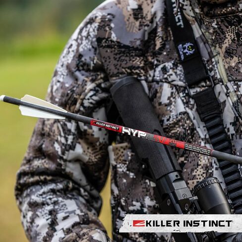 Killer Instinct Hypr-V 20" Crossbow Bolts 6-Pack - V-Track Nock System 390 Grain Total Weight with .003" Straightness Tolerance | 003" Straightness Tolerance, 6-Pack - V-Track Nock System 390 Grain Total in Saudi Arabia