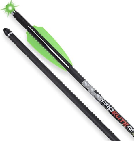 TenPoint Lighted Pro Elite 400-20" Carbon Crossbow Arrows, Pack of 3 - with Alpha-Blaze Lighted Nock & Alpha-Nock HP & HP Aluminum Bushing - Essential for Crossbow Hunting | Alpha-Nock HP, Pack of 3, Features a 0, 003-inch straightness Grain weight tolera in Saudi Arabia