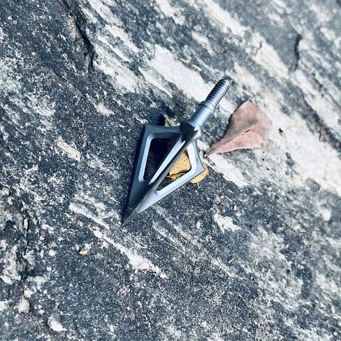 6-Pack 420 Stainless Steel Fixed Blade Broadheads 100 Grain 1-1/8" Cut Premium Solid Arrow Tip for Archery Hunting for Crossbow and Compound Bow in Saudi Arabia