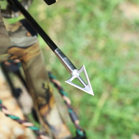 6-Pack 420 Stainless Steel Fixed Blade Broadheads 100 Grain 1-1/8" Cut Premium Solid Arrow Tip for Archery Hunting for Crossbow and Compound Bow in Saudi Arabia